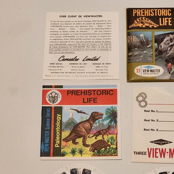 VINTAGE VIEW-MASTER Prehistoric Life Dinosaurs 3d Slides Paleontology Complete - Picture 13 of 13